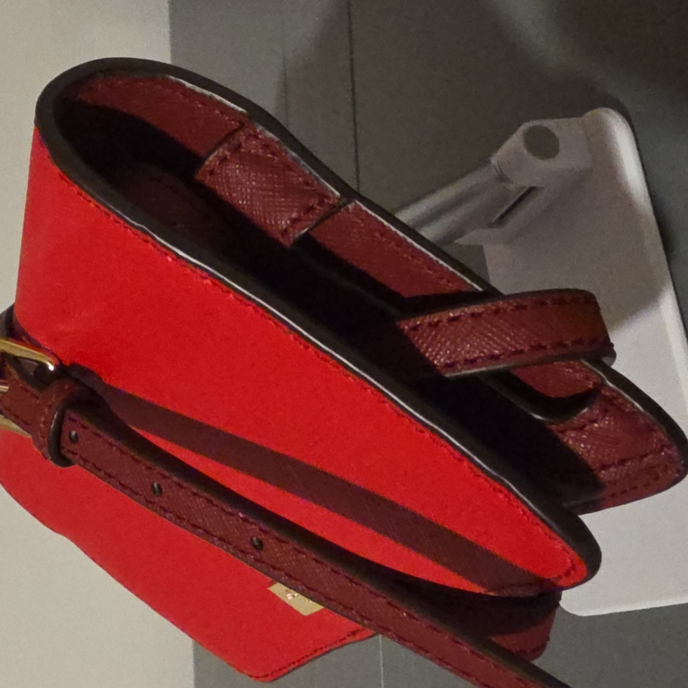 HENRI BENDEL NEW YORK Multi Red/Orange Crossbody/Clutch/Wallet Leather Bag - Picture 7 of 15